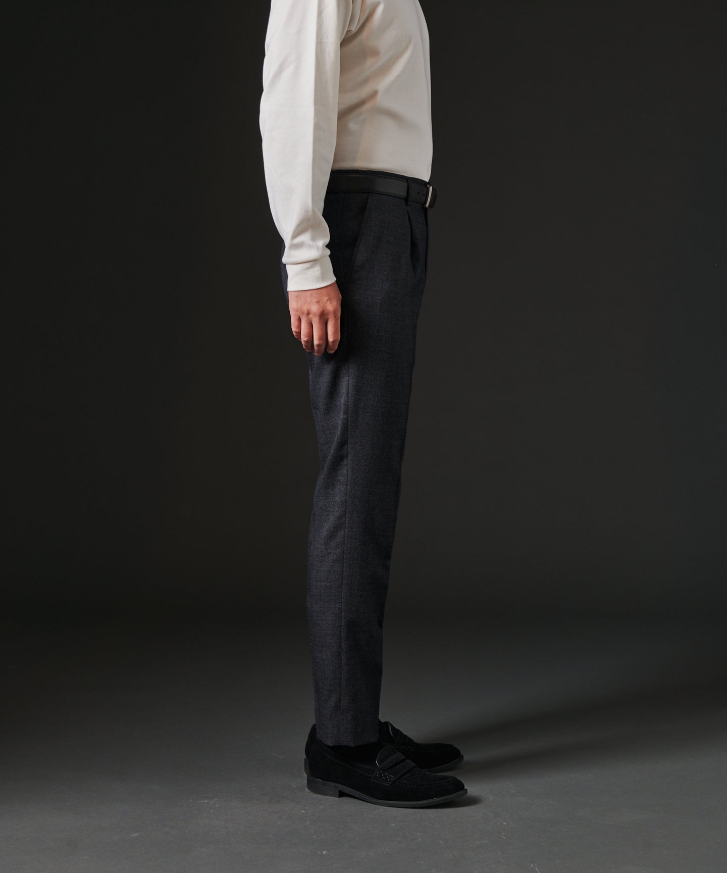 HIROKO KOSHINO TWバーズアイサイドシャーリングパンツ